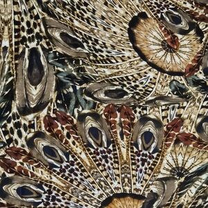 Comfyluxe Peacock & Leopard Print Scarf Shawl Wrap Earth Tones Boho Western...